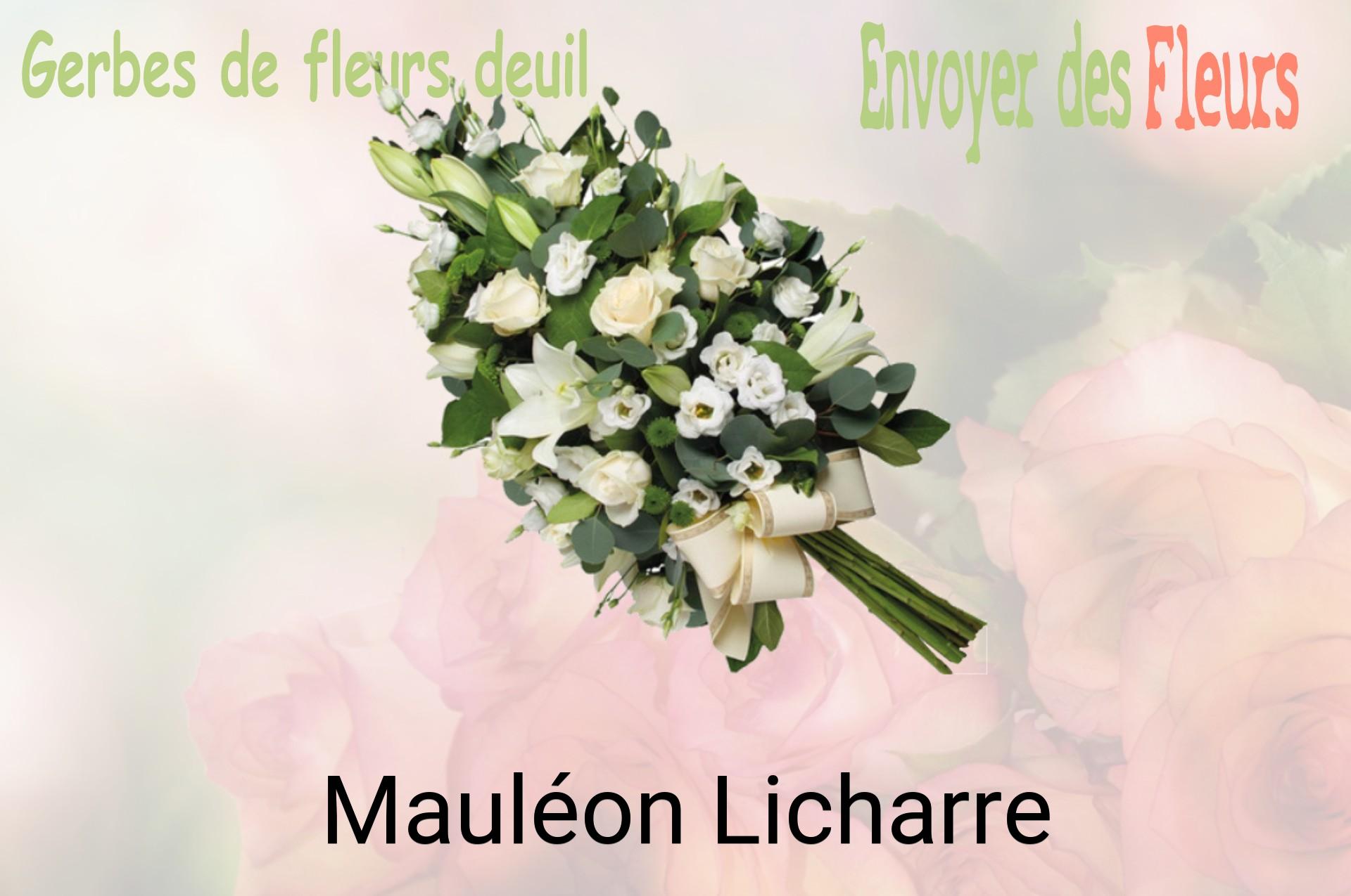Gerbe de fleurs de deuil livrée à Mauléon-Licharre